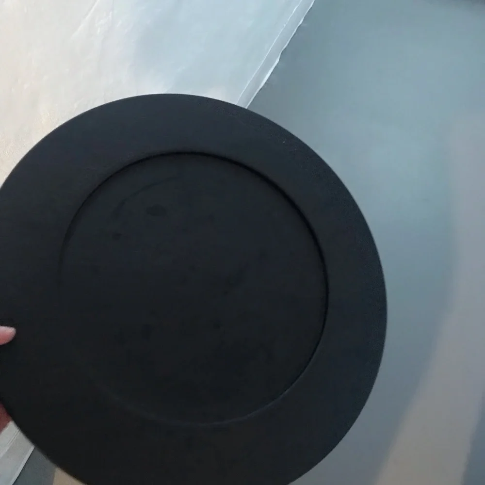 Elegant Black Wood Dinner Plate Set